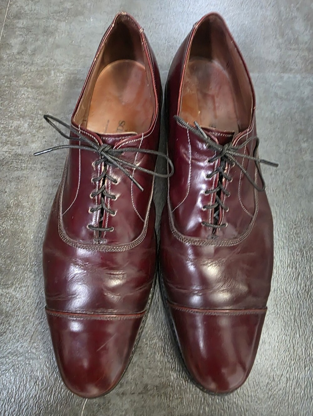 Allen Edmonds Park Avenue Cap Toe Oxford Dress Shoes Oxblood Men's Size 12B